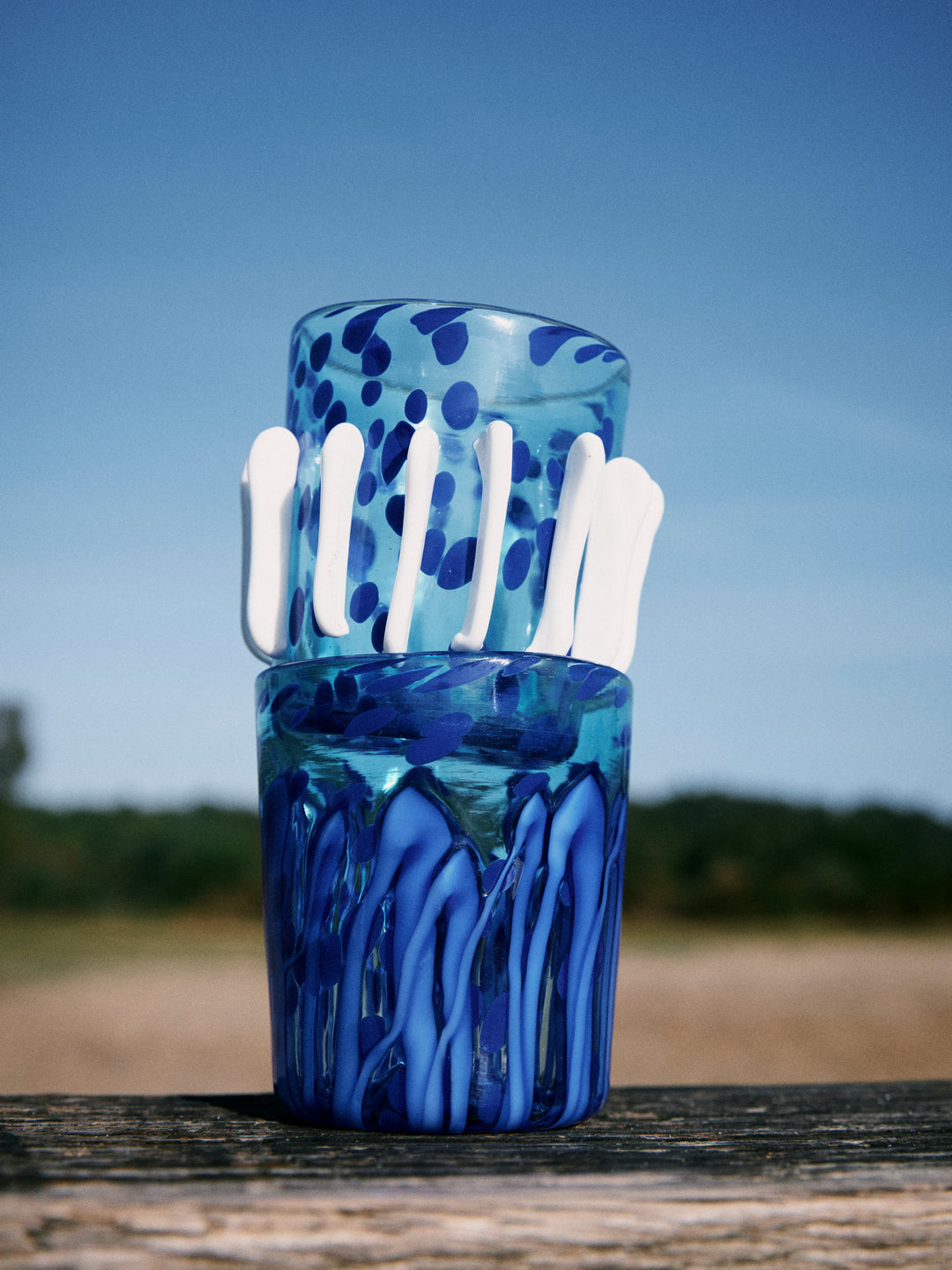 ELAINE FIELD x LAGUNAB BLUE GLASS