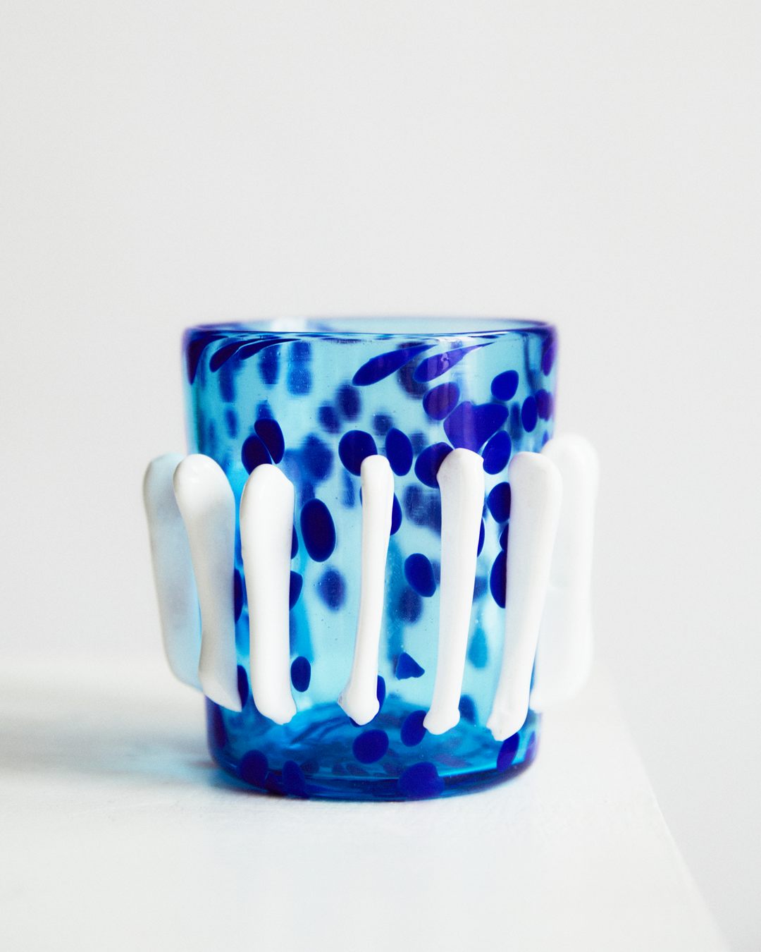 ELAINE FIELD x LAGUNB BLUE GLASS WITH WHITE STRIPES