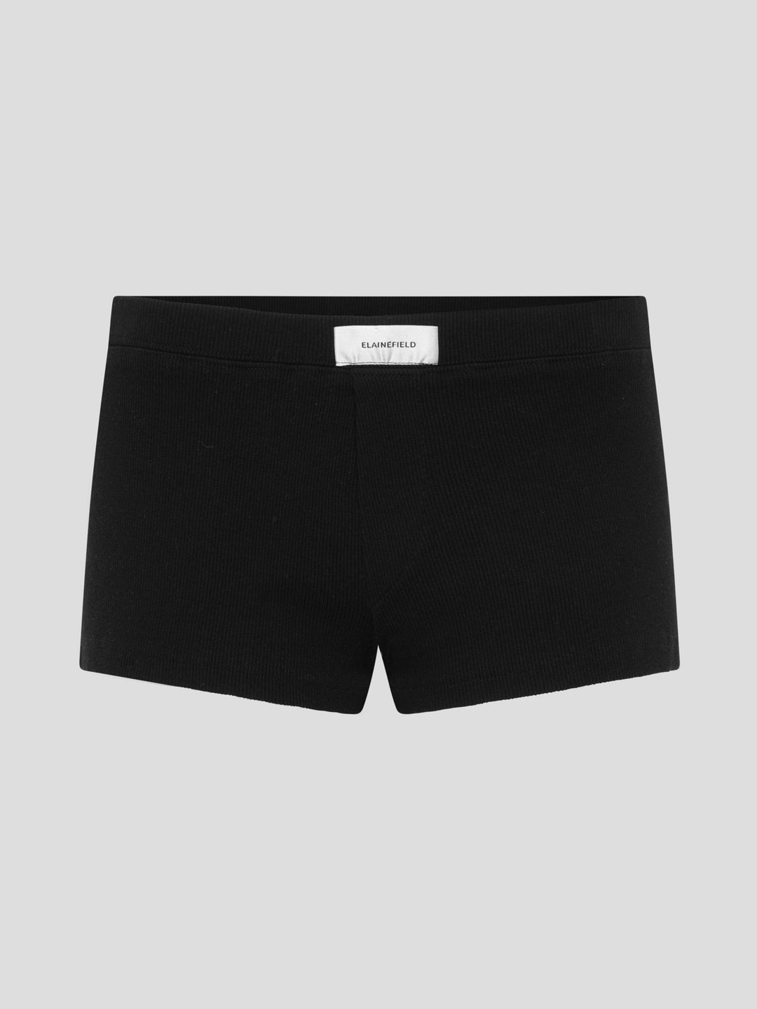 THE RIBBED SHORTS - BLACK