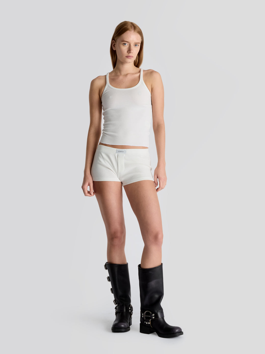 THE RIBBED VEST - WHITE