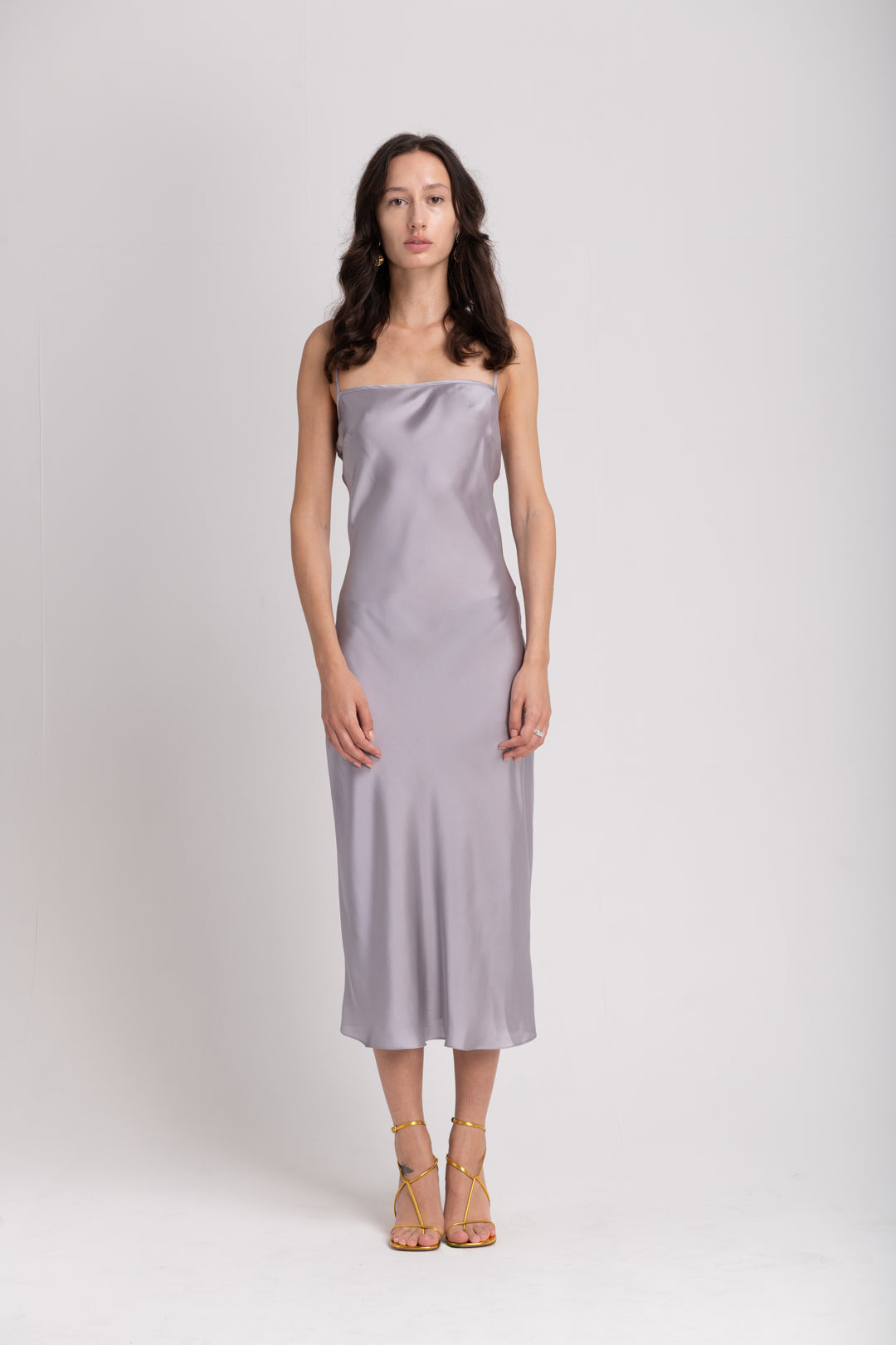 THE SLIP DRESS - SILVER